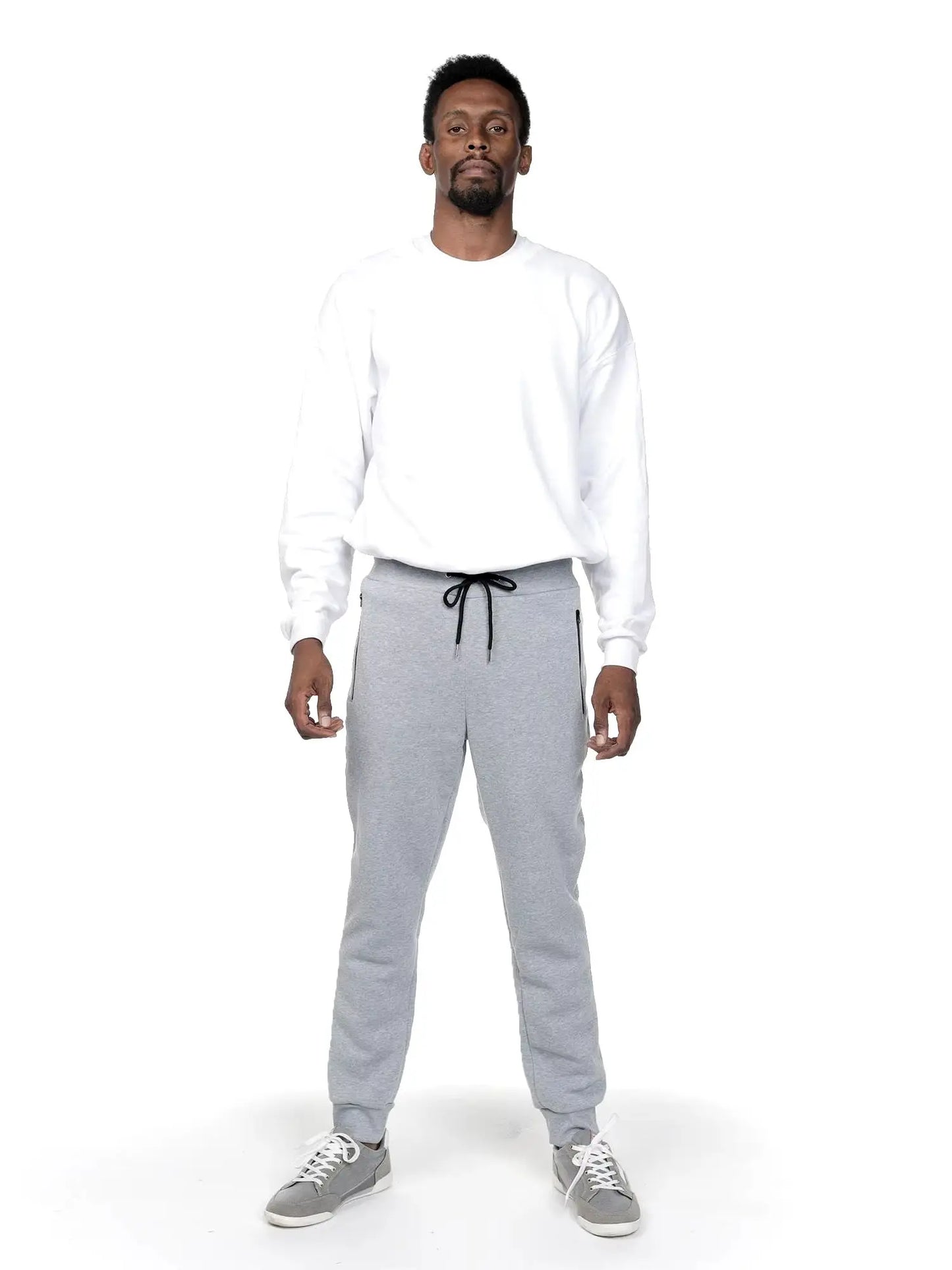 3 PACK: Men's Fleece Lined Slim Fit Casual Tech Jogger Sweatpants Zipper Pockets for Casual Wear, Sports, and Loungewear S-3XL