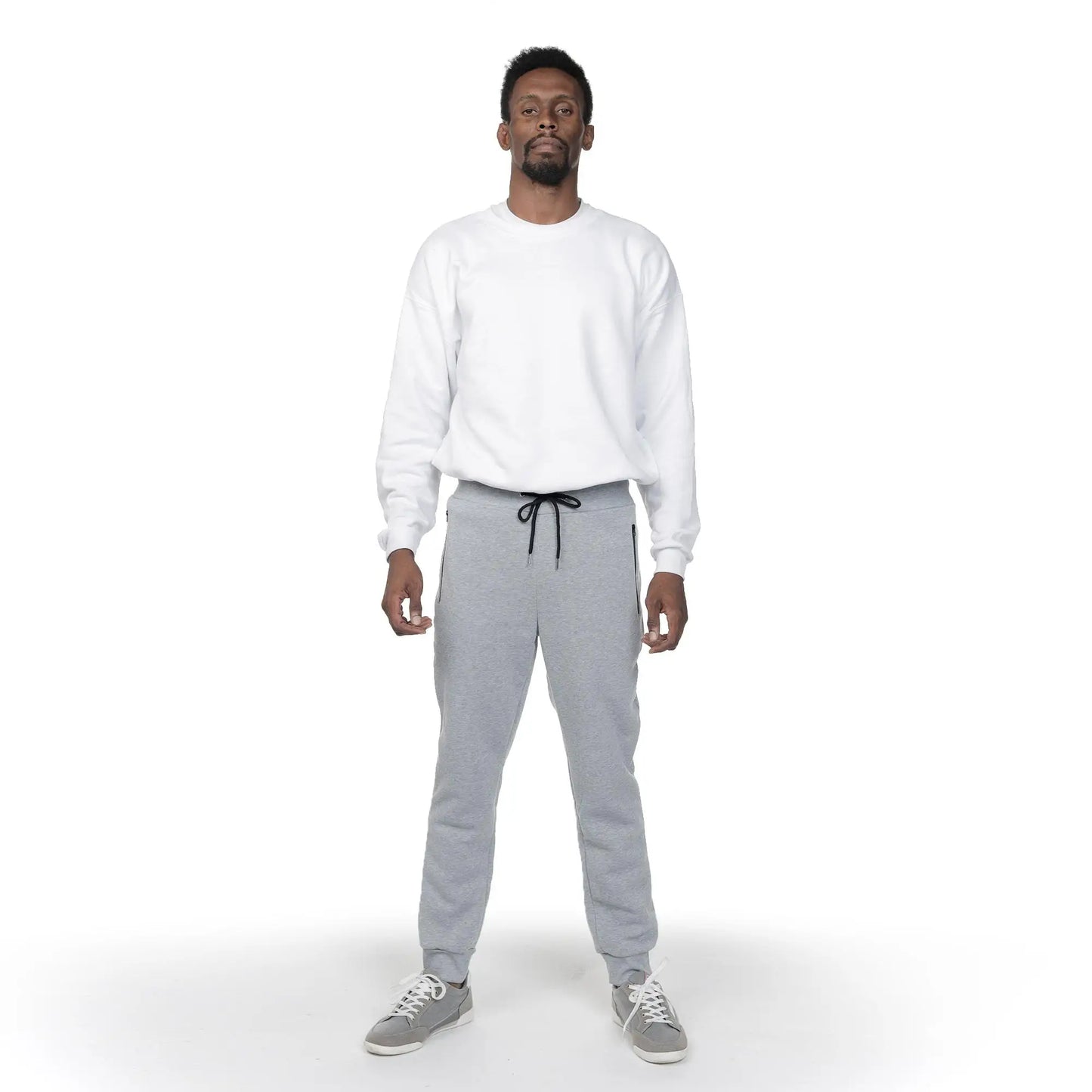 3 PACK: Men's Fleece Lined Slim Fit Casual Tech Jogger Sweatpants Zipper Pockets for Casual Wear, Sports, and Loungewear S-3XL