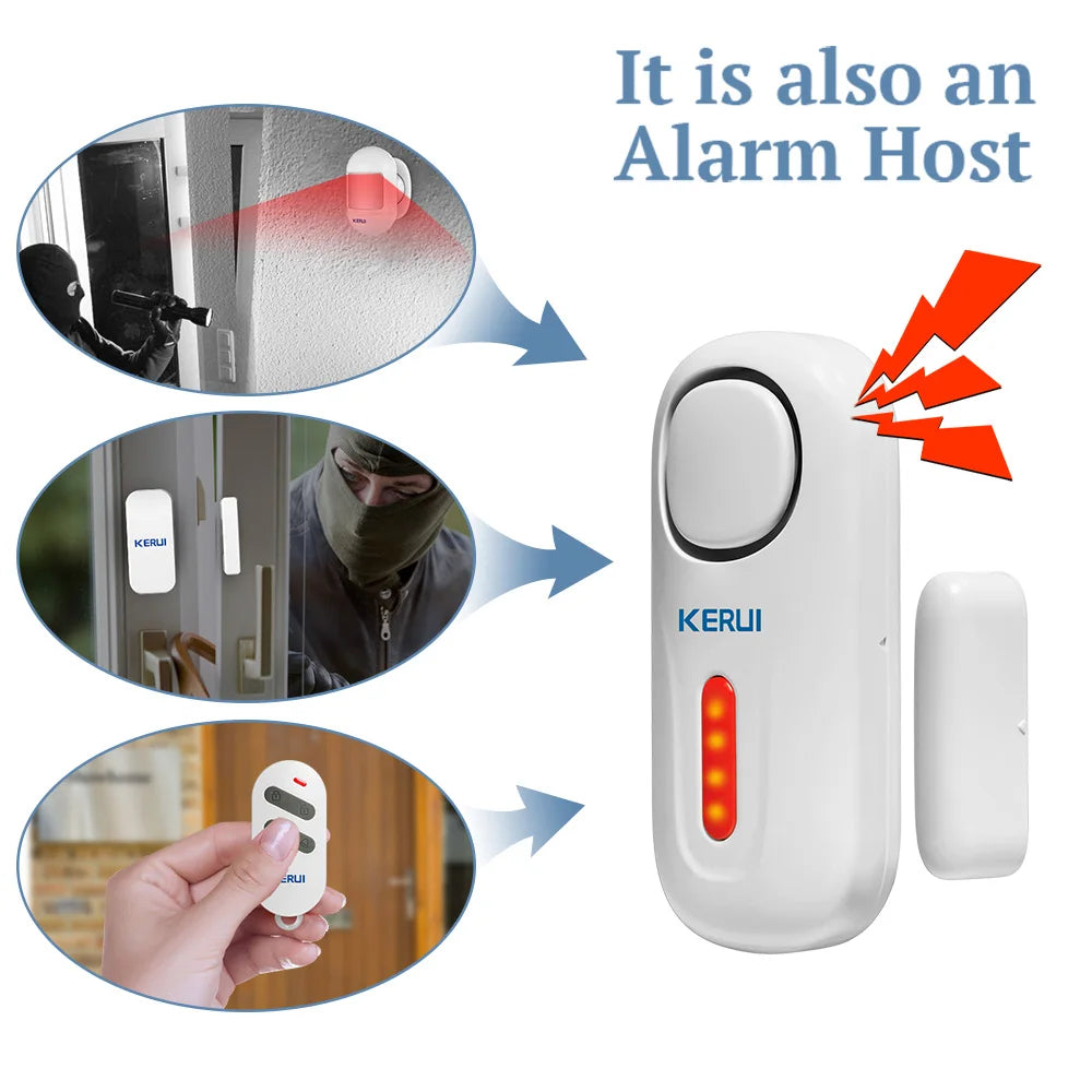 KERUI 120DB Alarm System Wireless Door/Window Entry Security Burglar Sensor Alarm PIR Magnetic Smart Home Garage System