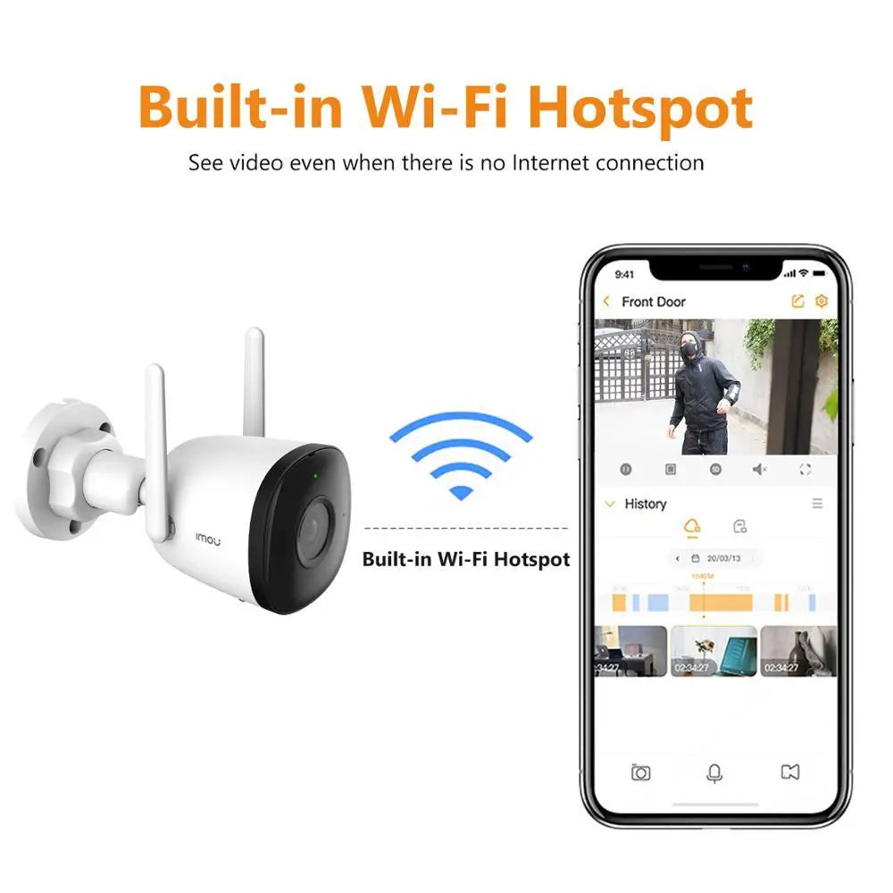 IMOU 3PCS Bullet 2C 4MP Wifi Camera Weatherproof AI Human Detection Outdoor Surveillance IP Camera Wholesale