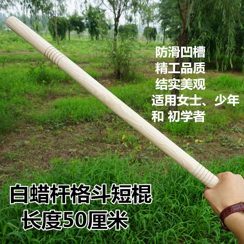 Red martial arts stick self-defense short sticks white wax cane  fighting stick wand car self-defense household stick