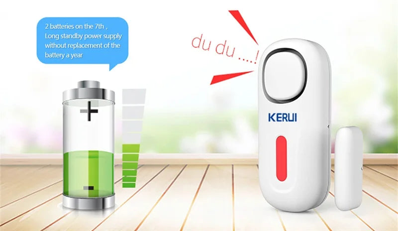 KERUI 120DB Alarm System Wireless Door/Window Entry Security Burglar Sensor Alarm PIR Magnetic Smart Home Garage System