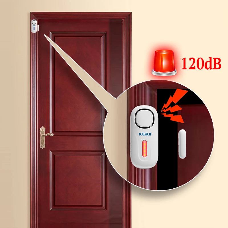 KERUI 120DB Alarm System Wireless Door/Window Entry Security Burglar Sensor Alarm PIR Magnetic Smart Home Garage System