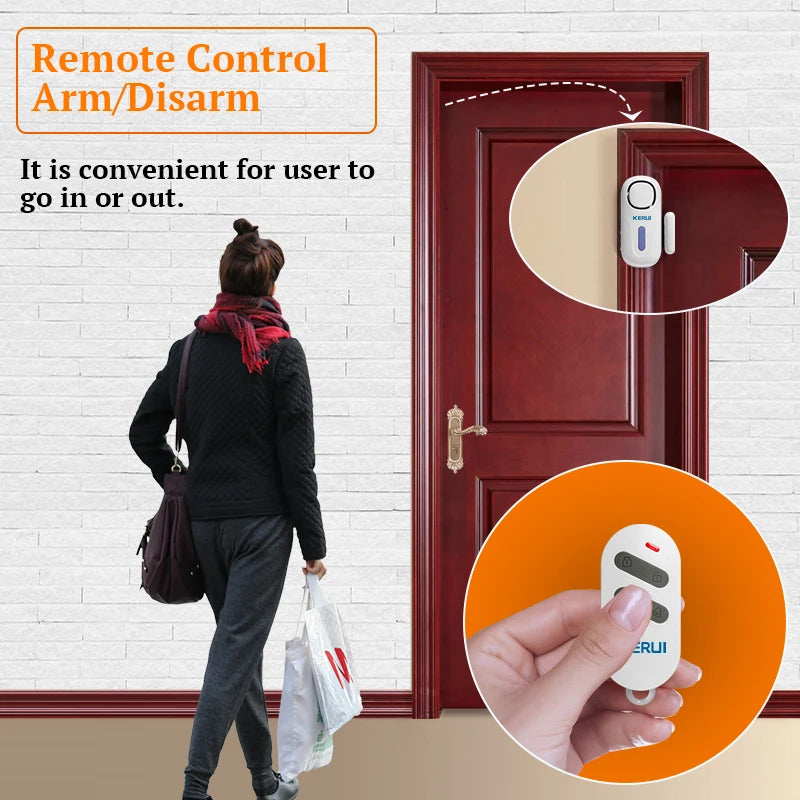 KERUI 120DB Alarm System Wireless Door/Window Entry Security Burglar Sensor Alarm PIR Magnetic Smart Home Garage System