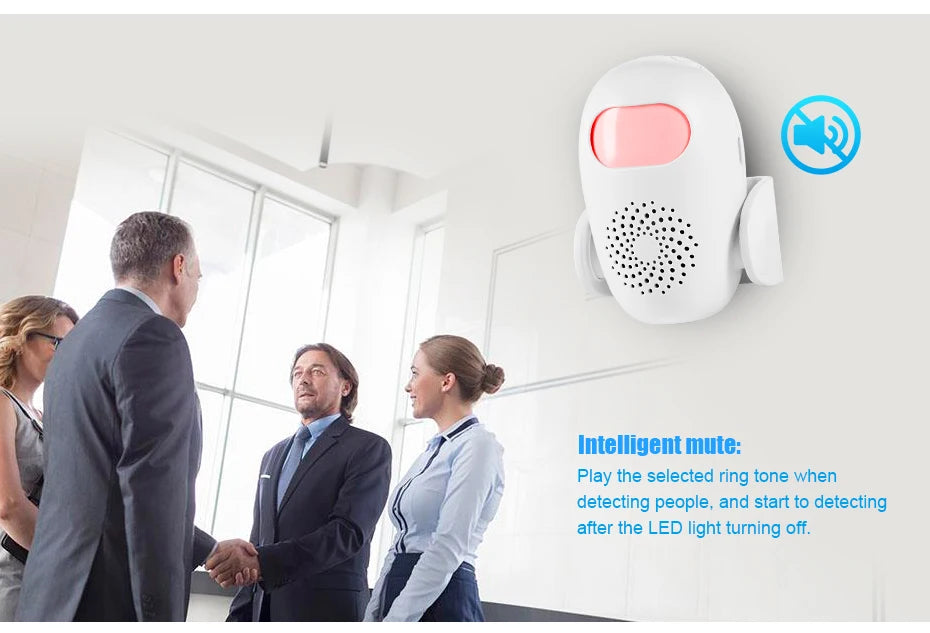 KERUI PIR Motion Detector Security Alarm Detector Anti-theft  Motion Sensor Smart Welcome Doorbell Human Body Detector