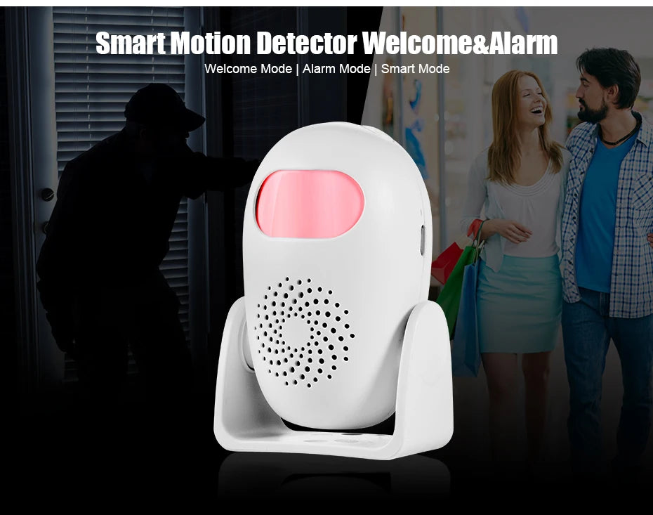 KERUI PIR Motion Detector Security Alarm Detector Anti-theft  Motion Sensor Smart Welcome Doorbell Human Body Detector