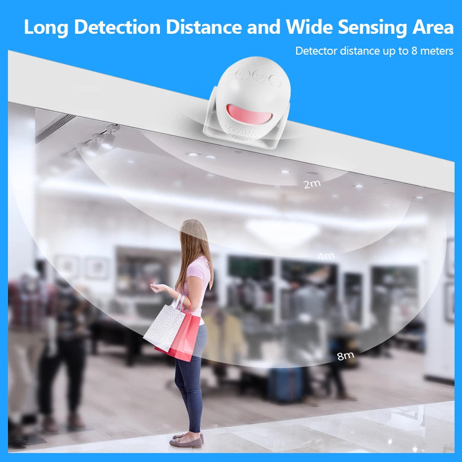 KERUI PIR Motion Detector Security Alarm Detector Anti-theft  Motion Sensor Smart Welcome Doorbell Human Body Detector