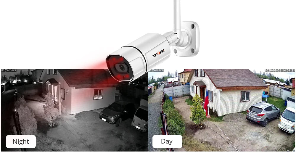 TPTEK 5MP IP Camera WiFi Surveillance Video Outdoor Camera Wireless Metal Bullet CCTV Wi Fi AI Human Detect CamHi CamHipro Cam