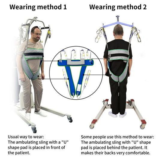 EZ Assistive Patient Lift Ambulating Walk Training Sling Hoyer Hoist Sling for Walking Aids Rehabilitation Products SWL 500lb