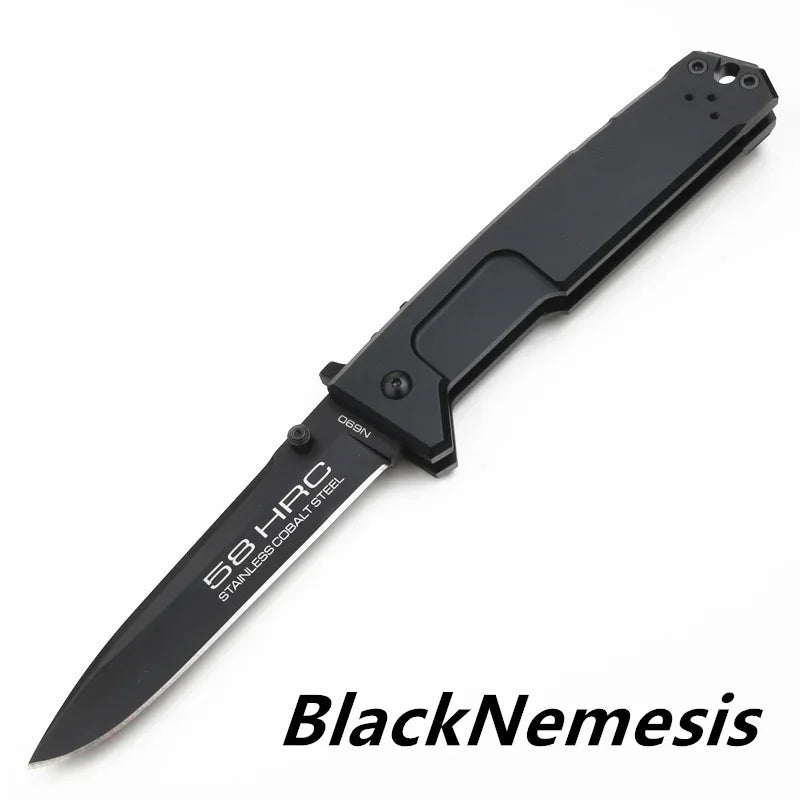 NEMESIS-Goddess folding knife Field hunting knife Portable self-defense knife Emergency rescue tool Sharp slicing knife Fruit