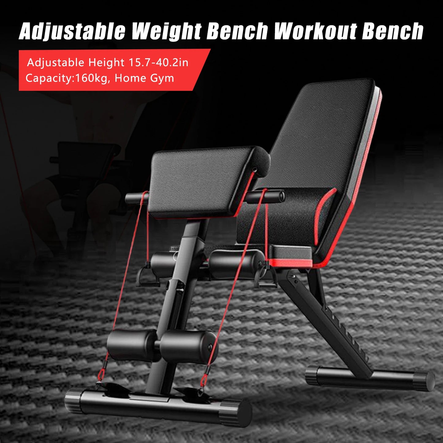 Adjustable Weight Bench Full Body Workout Foldable Incline Decline Exercise Workout Bench for Home Gym Strength Training Incline