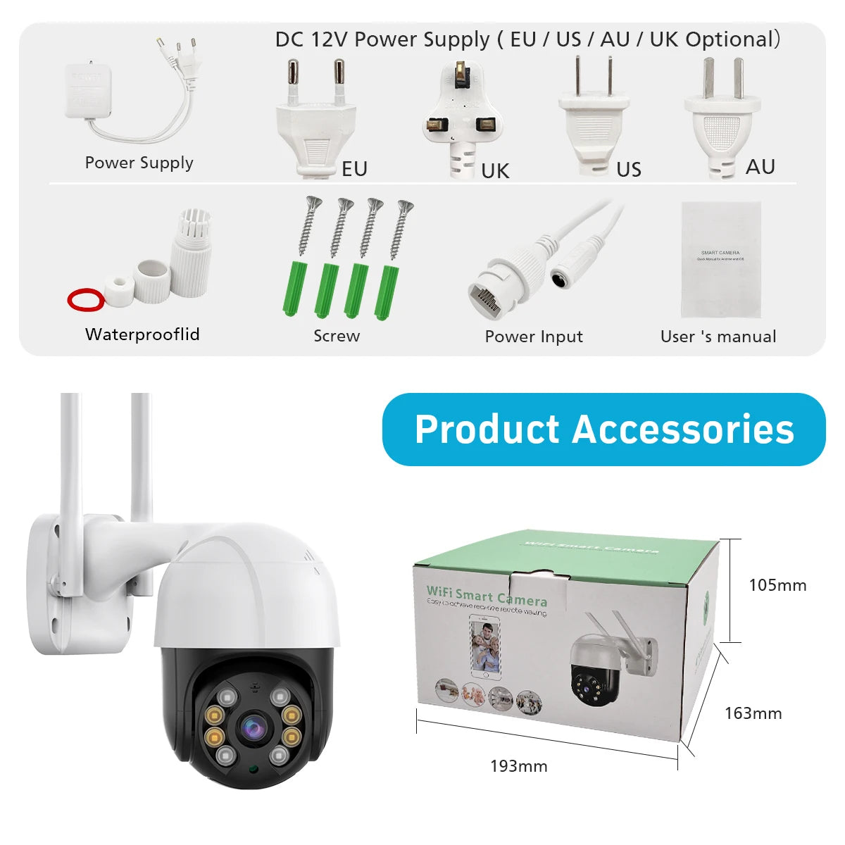 4K 8MP PTZ Wifi IP Camera Outdoor 4X Digital Zoom AI Human Detect Wireless Camera H.265 P2P Audio 1080P 5MP Security CCTV Camera