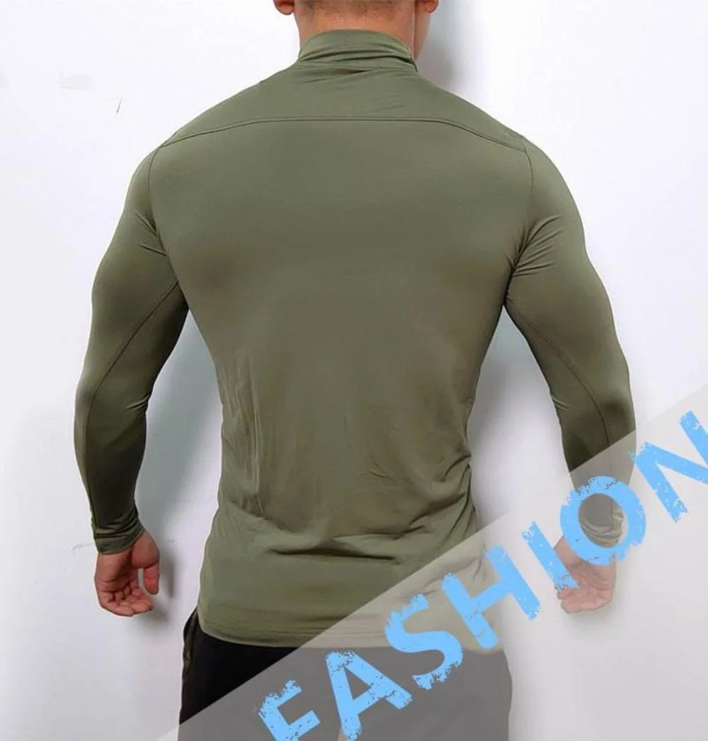 Compression Shirts Men Athletic Long Sleeve T Sirt Man Workout T Shirt UV Sun Protection Outdoor Active Top