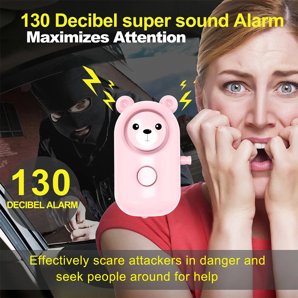 Self Defense Alarm 130DBAnti-wolf Girl Child Women Security Protect Alert Personal Safety Scream Loud Emergency Alarm Keychain