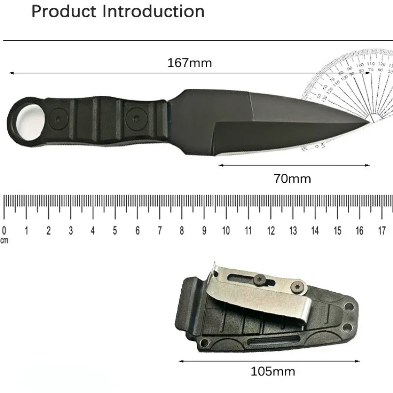 2024 New products: Outdoor small straight knife, high hardness survival knife, camping EDC portable,utility knife +K sheath