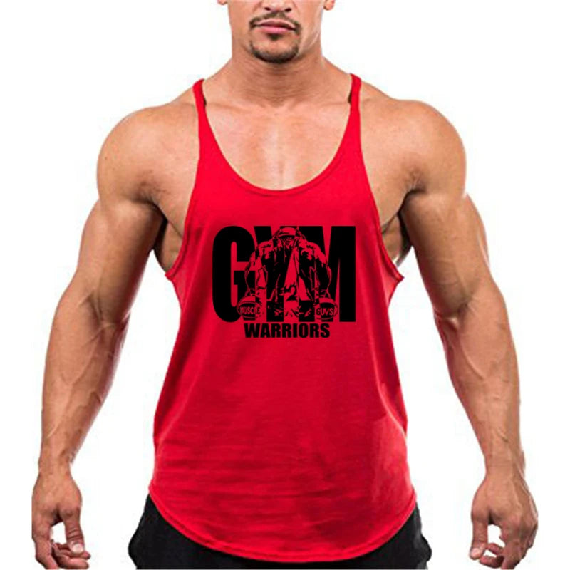 Gym Bodybuilding Tank Tops Fashion Y-back Suspenders Vests Cotton Breathable Sleeveless Singlets Mens Fitness Muscle Sport Shirt