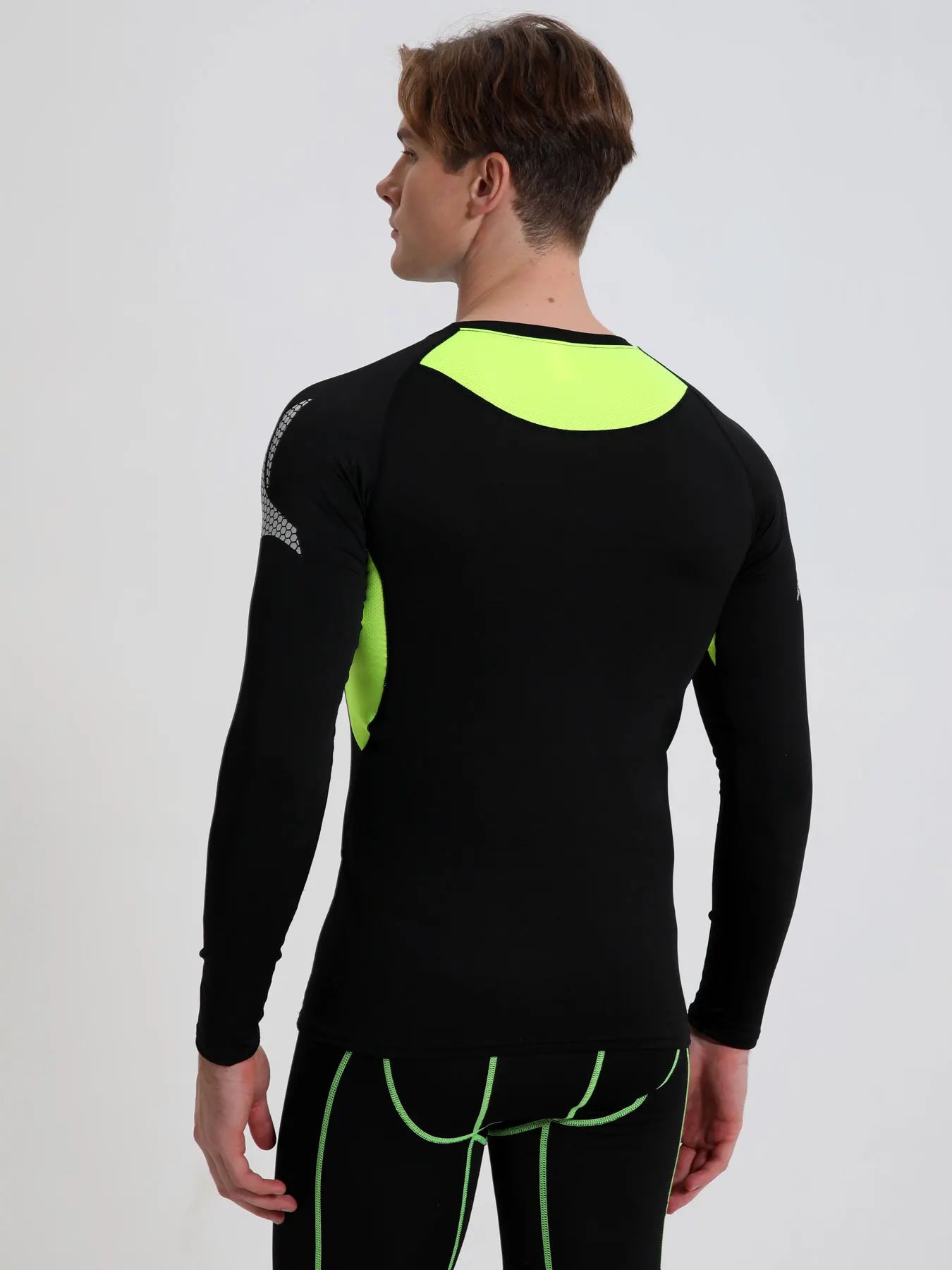 Solid Compression Shirts Men Long Sleeve Athletic Moisture Wicking Baselayer Undershirt Gear Tshirt For Sports Workout