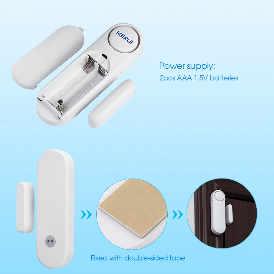 KERUI Wireless Door Windows Sensor Alarm 300ft 120dB Anti Theft Smart Remote Control For Kids Cabinet Safety Home Security