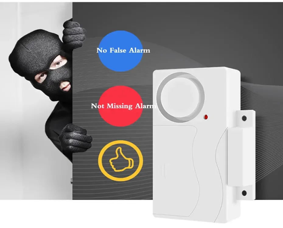 Camluxy 105dB Window Door Alarm Wireless Anti-Theft Remote Control Door and Window Open Closed Security Alarms Sensor Burglar