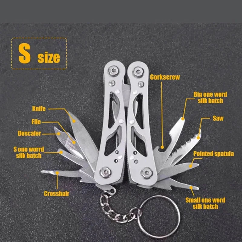 Multi-tool Pocket Knife Pliers Folding Mini Portable Fold Outdoor Tactical Hunting Survival Rescue Repair Tool Multipurpose