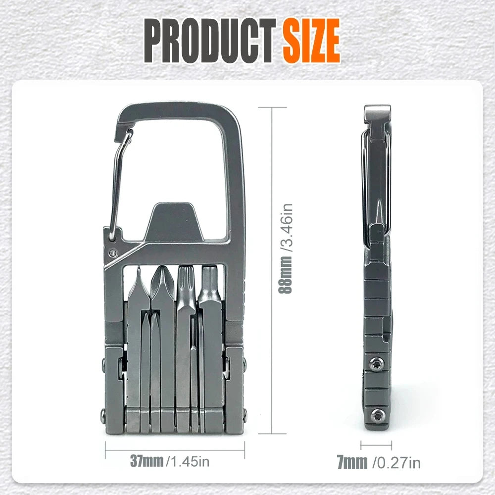 13 in 1 Multifunction Stainless Steel Tool Combination Folding Outdoor Tools Corkscrew Screwdriver Wrench Knife Knife Keychain