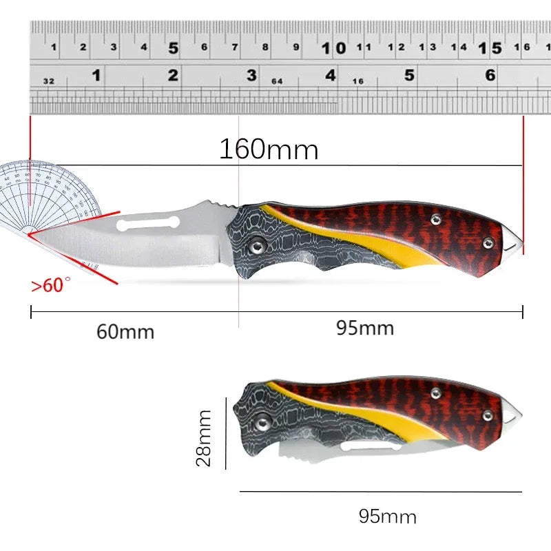 High Hardness Multifunctional Folding Pocket Knife for Household, Outdoor, Hunting, and Fishing