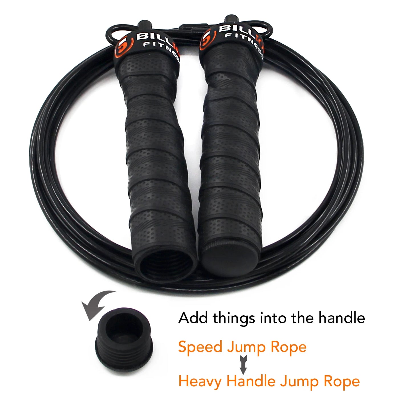 5B Adjustable steel wire bearing racing skip rope anti-slip sweat absorption sports competition household fitness exercise suppl