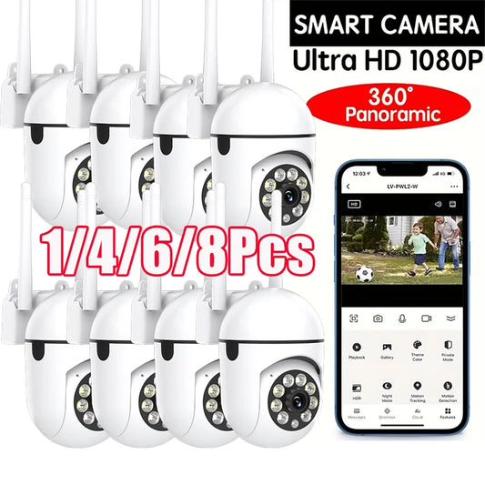 4PC Boykeep Wireless WiFi Security Camera,Ease Life APP,1080P,Color Night Vision,2-Way Audio,360 Pan/Tilt/Zoom,Motion Tracking