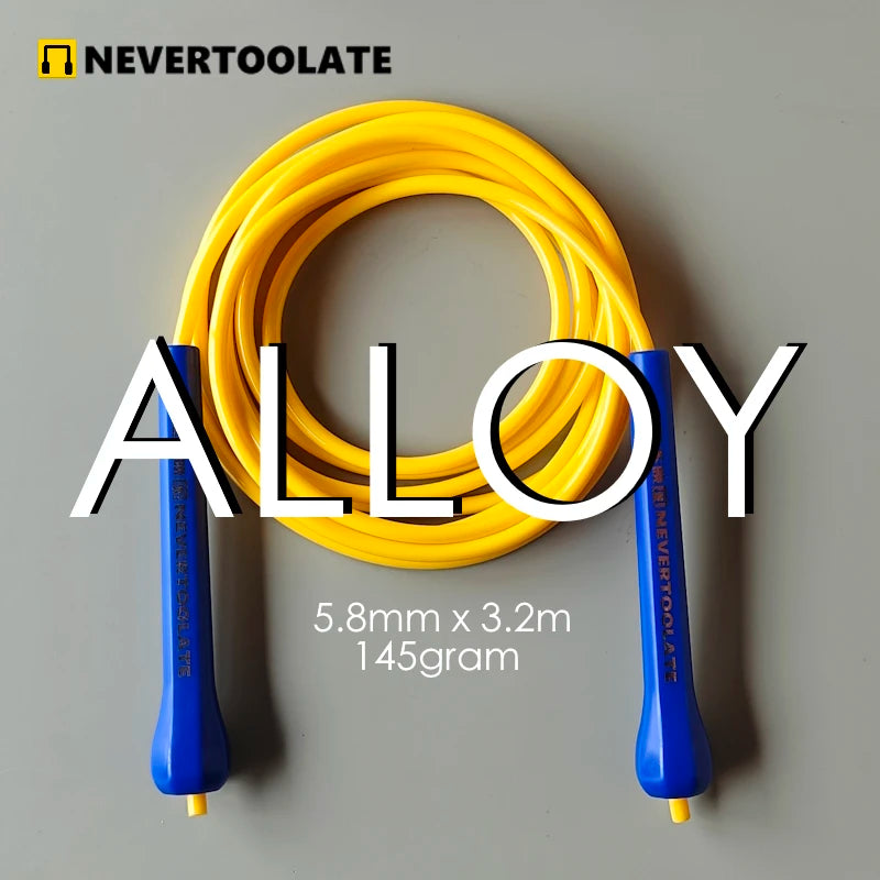 NEVERTOOLATE TPU and PVC material Skipping Rope Rapid Speed Jump Rope Tangle Free crossfit Exercise Fitness Training Workout