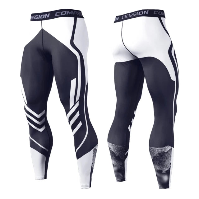 Men's Running Leggings Sportswear Quick Dry Gym Fitness Tights Workout Training Jogging Sports Trousers Compression Sport Pants