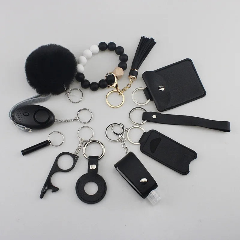 Safety Keychain Full Set, Self Defense Security Keychain Set With Personal Alarm Protective Keychain Accessories For Women Girls