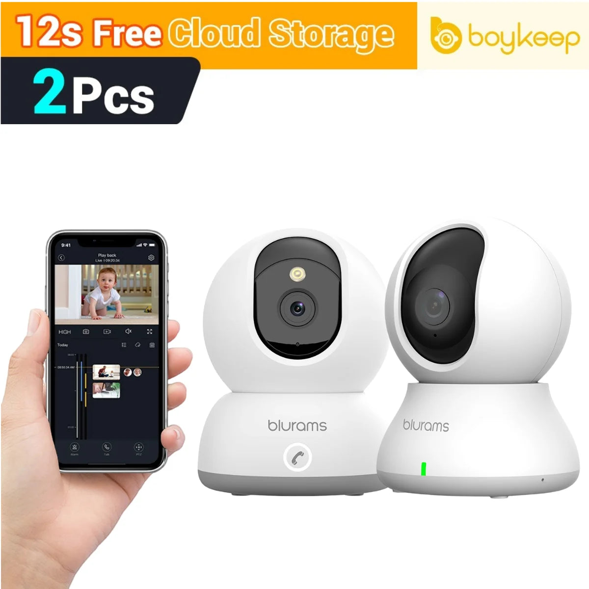 Blurams 5G Baby Monitor Camera 2K HD Home Security Camera with Motion Detection and Two-Way Audio, Easy Setup, Clear Day & Night