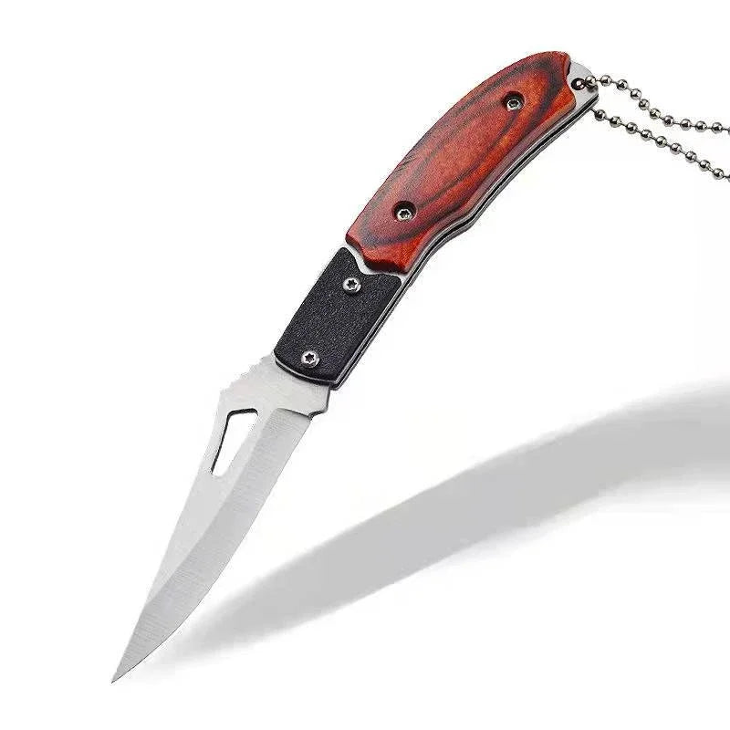 Portable Pocket Folding Knife Metal Material  Outdoor Fruit  Survival  Folding Knife Hand Tool Keychain Accessories