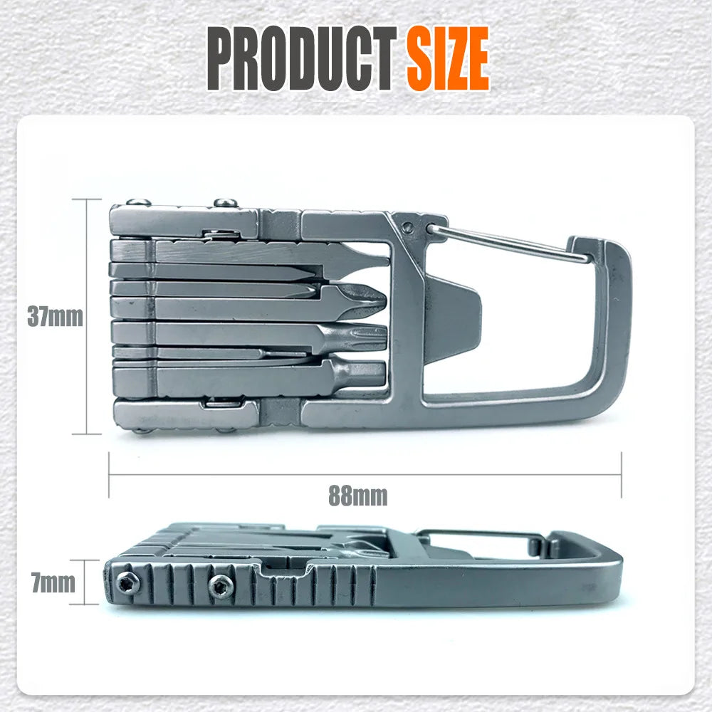 13 in 1 Multifunction Stainless Steel Tool Combination Folding Outdoor Tools Corkscrew Screwdriver Wrench Knife Knife Keychain