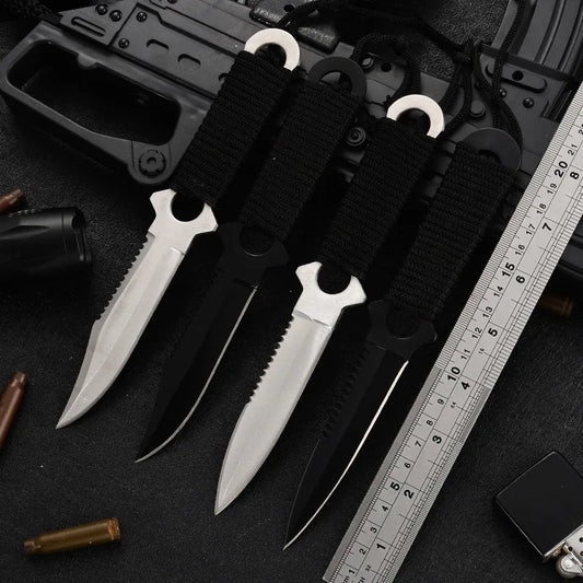 Field high hardness sharp tactical knife Outdoor knife Portable small straight knife Wilderness survival defense knife