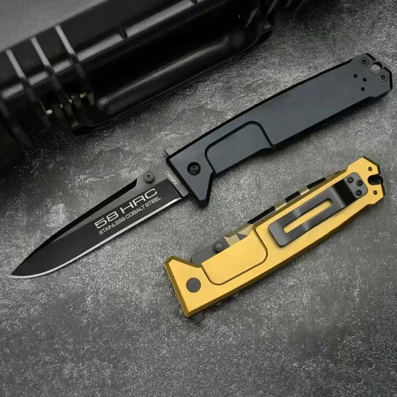 NEMESIS-Goddess folding knife Field hunting knife Portable self-defense knife Emergency rescue tool Sharp slicing knife Fruit