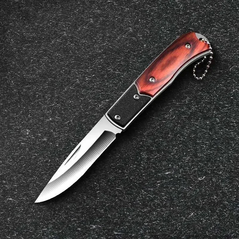 Portable Pocket Folding Knife Metal Material  Outdoor Fruit  Survival  Folding Knife Hand Tool Keychain Accessories