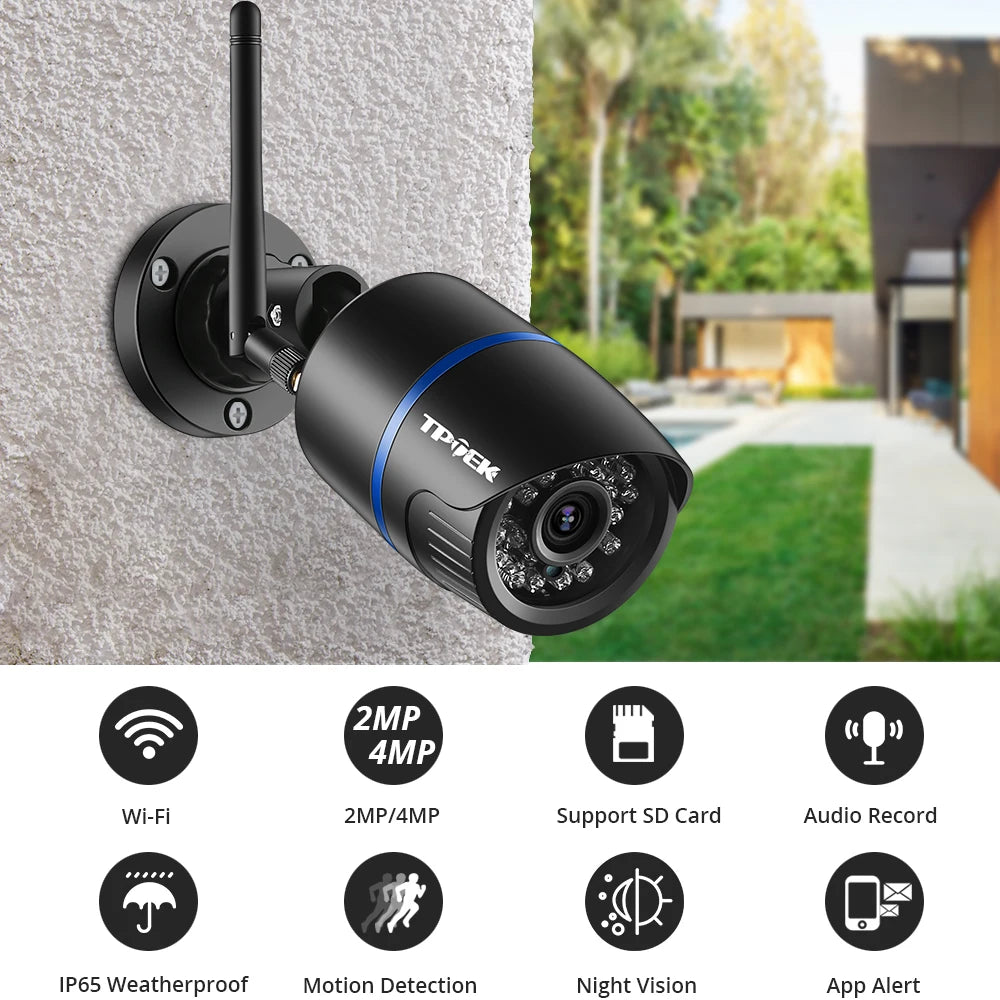 4MP 1080P IP Camera Outdoor WiFi Security Camera Wireless Video Surveillance Wi Fi Bullet CCTV HD Camara CamHipro CamHi Cam