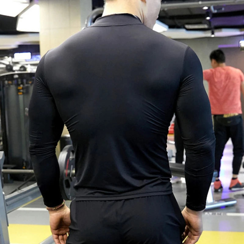 Oversize Men Long Sleeve t Shirt Compression Gym Tshirts Man Quick Dry Sport Running Shirt Training Fitness Top Gym Clothing 8XL