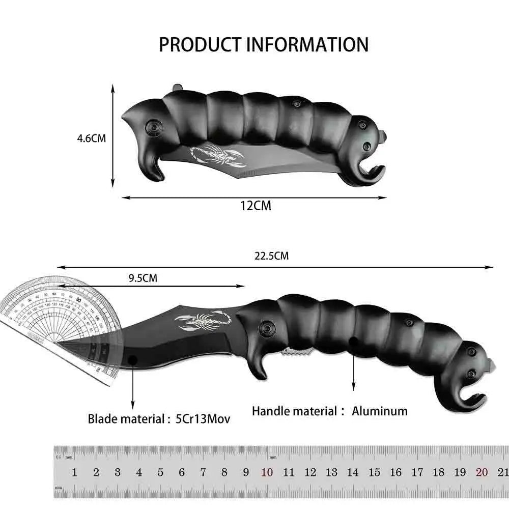 DA-61 Scorpion Folding Knife Tactical Hunting EDC Folding Knife 5Cr13Mov blade Aluminum alloy handle Outdoor survival camping se