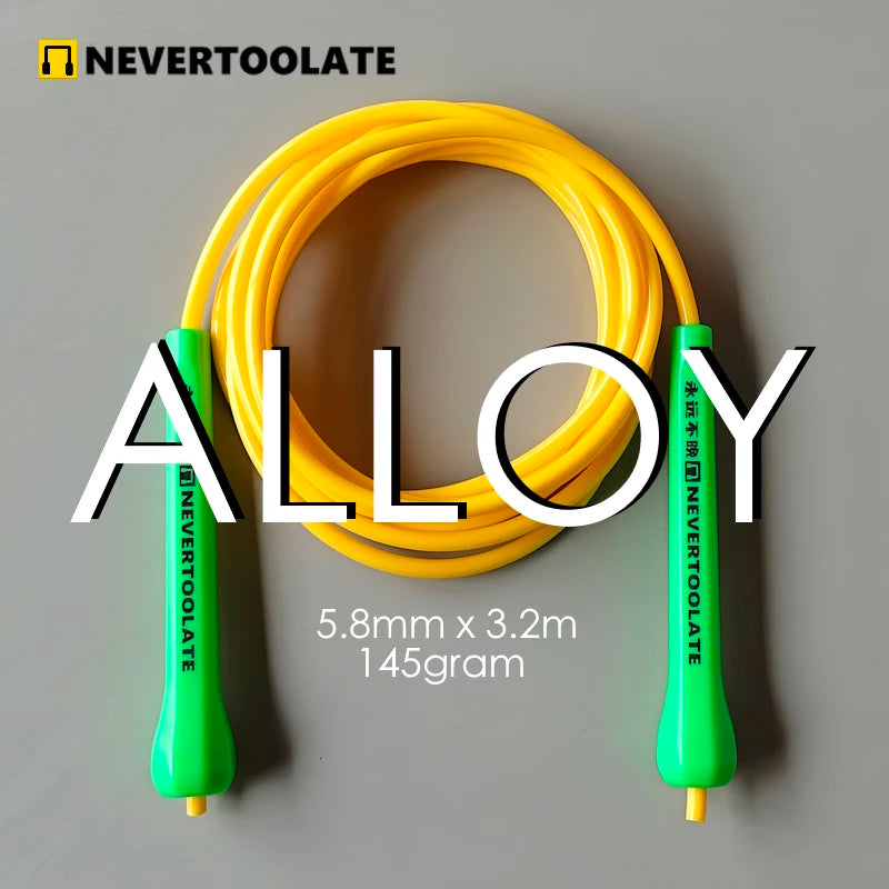 NEVERTOOLATE TPU and PVC material Skipping Rope Rapid Speed Jump Rope Tangle Free crossfit Exercise Fitness Training Workout