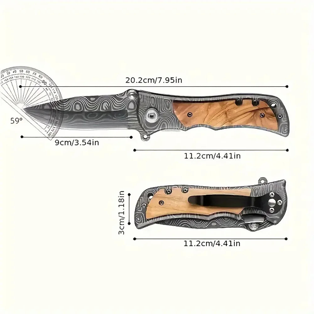 Folding knife Outdoor multi-purpose stainless steel self-defense knife camping pocket knife camping fruit knife Portable knife