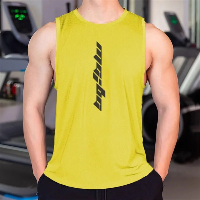 newest Fitness loose men tank top quick drying sleeveless t-shirt fitness clothes basketball training vest men sport undershirt