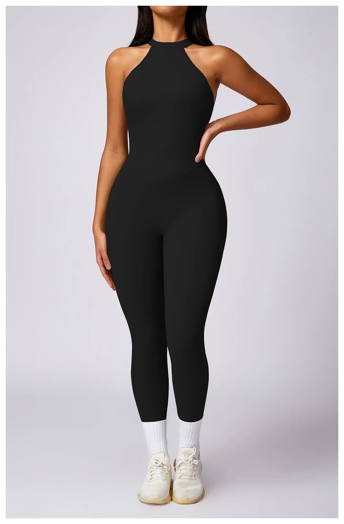 V Back Jumpsuit Women Backless Sports Bodysuits Female Rompers Quick Drying Yoga Clothes Sleeveless One-piece Suit Women Workout