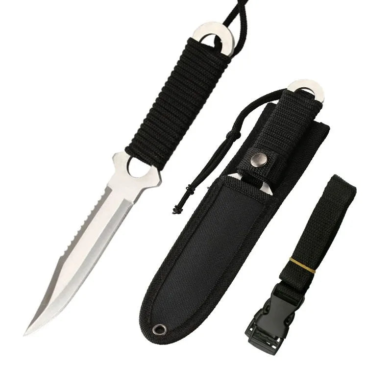 Field high hardness sharp tactical knife Outdoor knife Portable small straight knife Wilderness survival defense knife