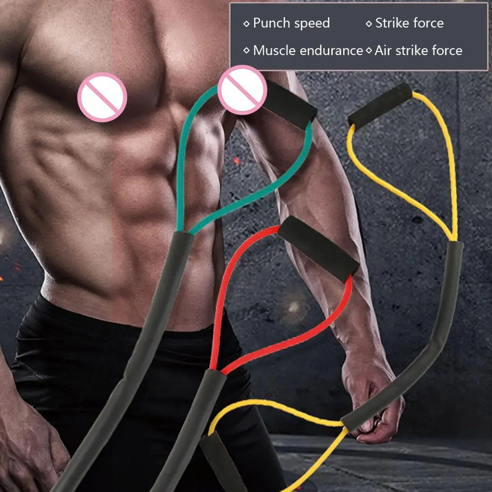 MMA Shadow Boxing Resistance Band Rubber Speed Training Pull Rope Thai Karate Crossfit Workout Power Strength Equipment