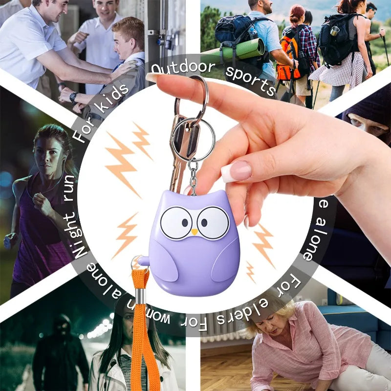 2024 Small and Easy To Carry Anti-attack Self-defence Alarm Rechargeable Battery Loud Key Chain 130db Personal Alarm