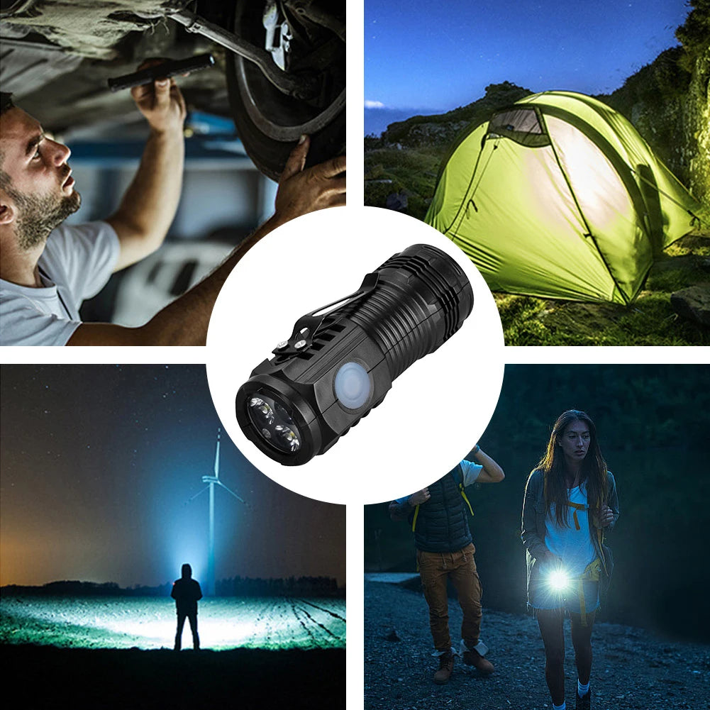 Hat Clip Light USB C Rechargeable with Clip Hands-Free Flashlight IPX4 Waterproof 3 Light Modes for EDC Camping Hiking Emergency