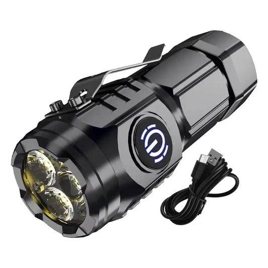 Powerful Mini LED Flashlight Super Bright Pocket Torch Rechargeable Waterproof Hiking Camping Flash