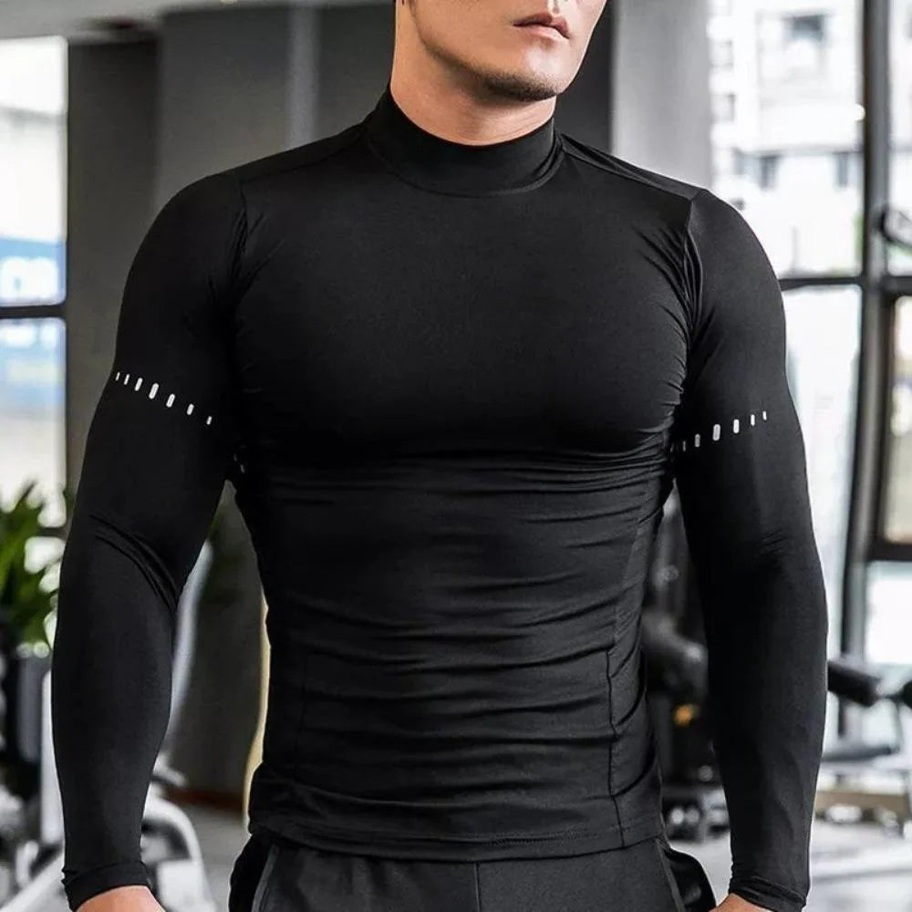 Compression Shirts Men Athletic Long Sleeve T Sirt Man Workout T Shirt UV Sun Protection Outdoor Active Top